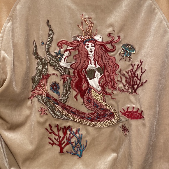 Mermaid embroidered bomber jacket - Picture 2 of 4